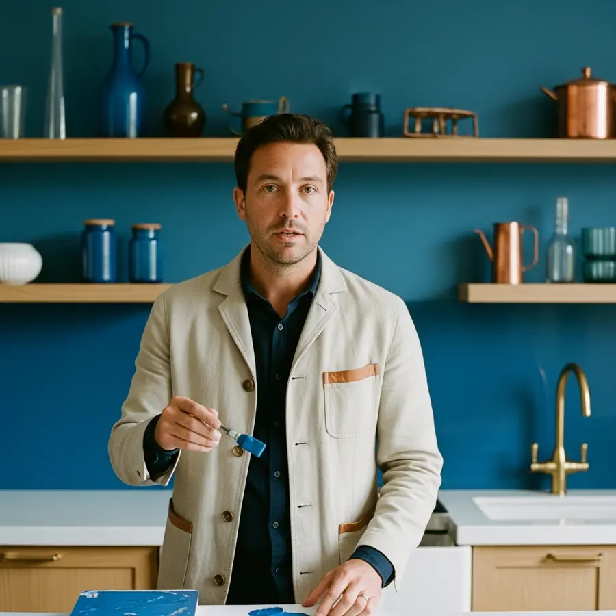 Bleu dans la cuisine