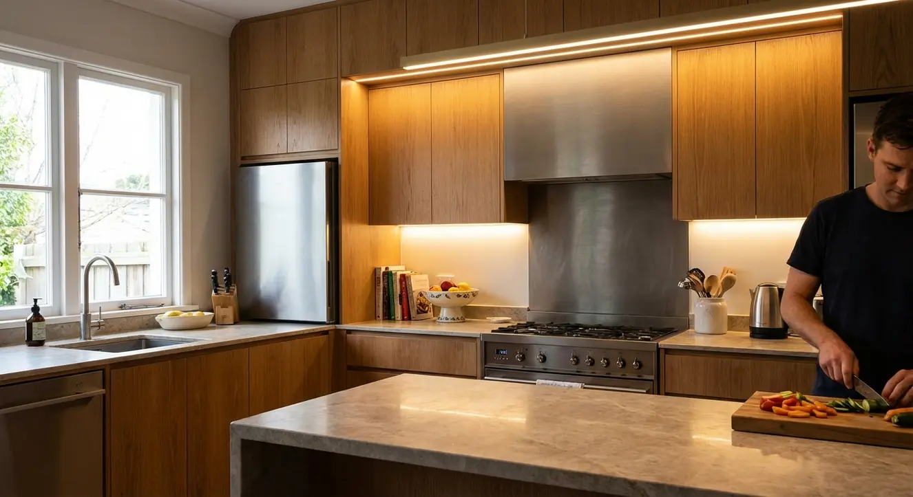 Cuisine moderne avec éclairage LED