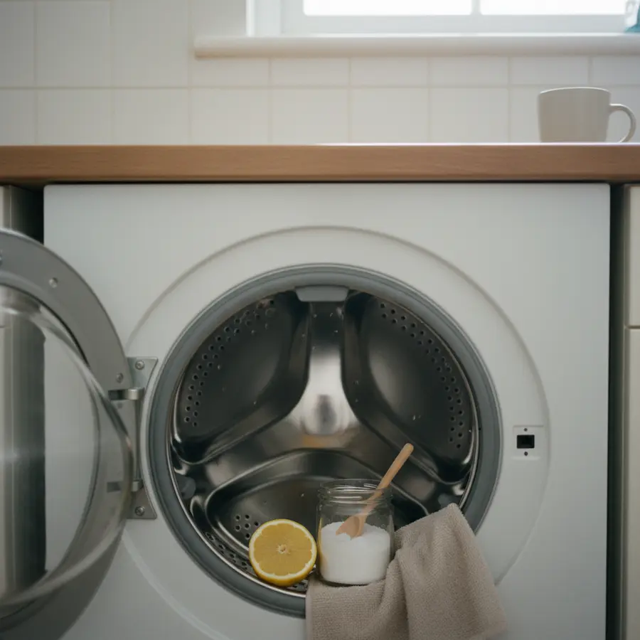 Comment Nettoyer son Lave-Linge ? 5 Astuces Naturelles & Efficaces - Photo Gros plan sur le tambour pour apprendre comment nettoyer son lave-linge